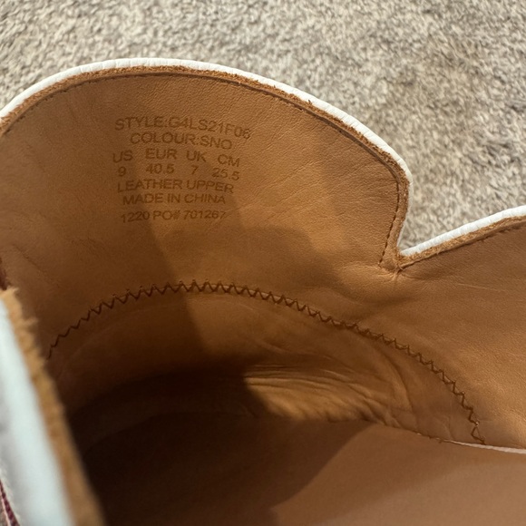 G/FORE White Leather Mule Loafers w/ Chain Detail Size 9 - Picture 9 of 14